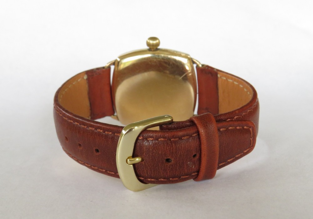 Gents 1930s cushion cased wrist watch View III