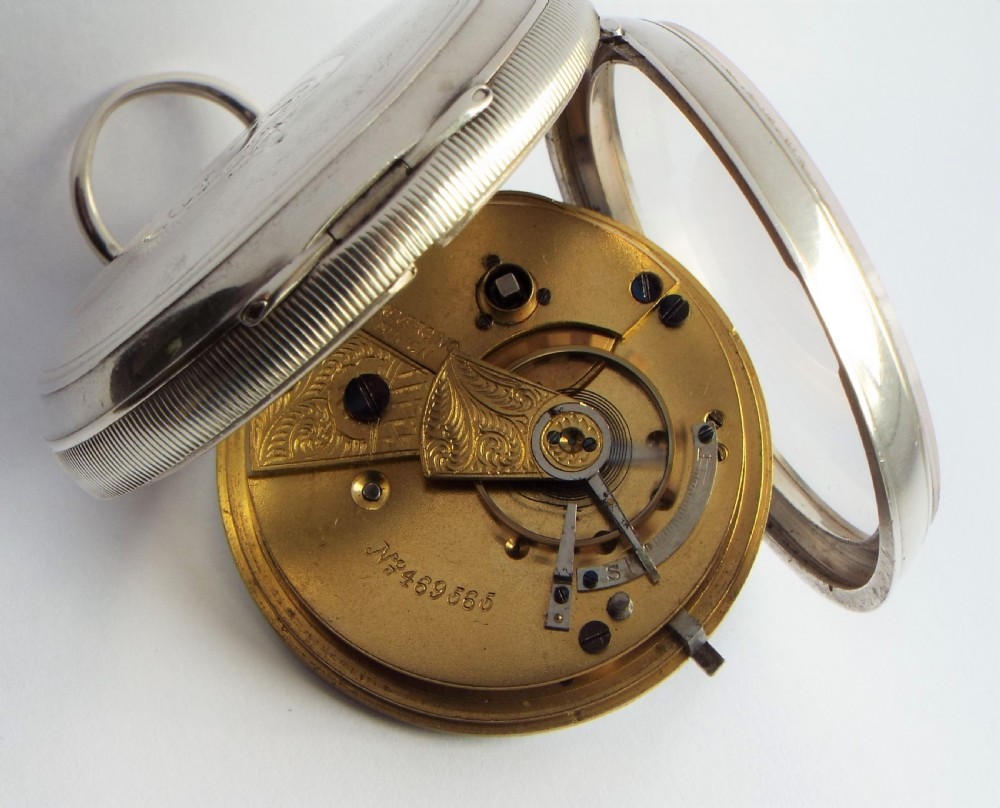 Antique silver Lancashire Watch Co pocket watch retailed by Burnand Booth Sheffield View IV