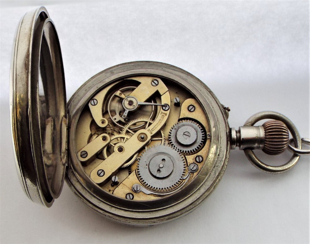 Antique Goliath pocket watch and chain, circa 1910s. View VI