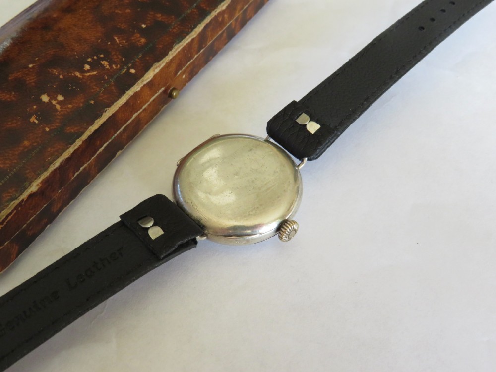 Antique silver trench watch, c1917 View IV