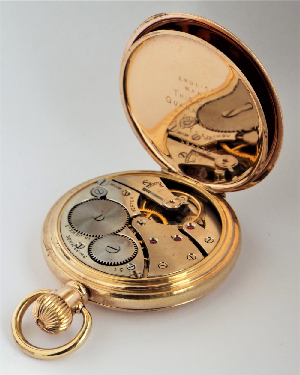 A 1930s Vertex full hunter pocket watch. View V