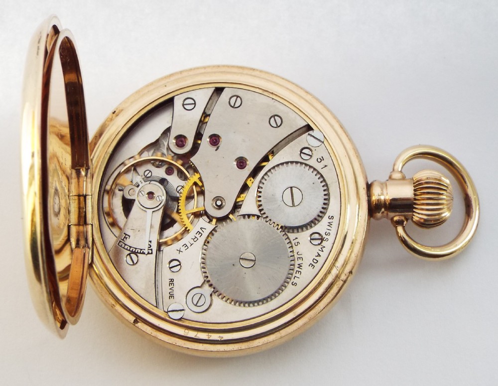 A 1930s Vertex full hunter pocket watch. View VI