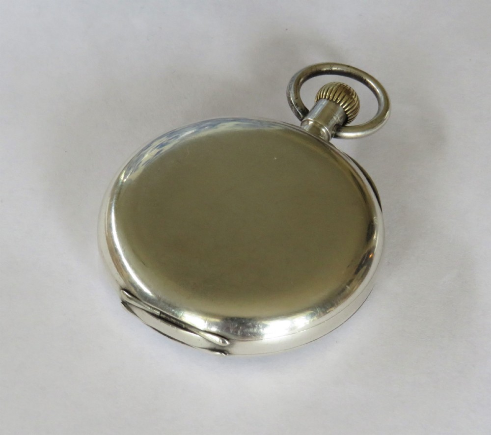 Antique silver Zenith pocket watch, 1919 View II