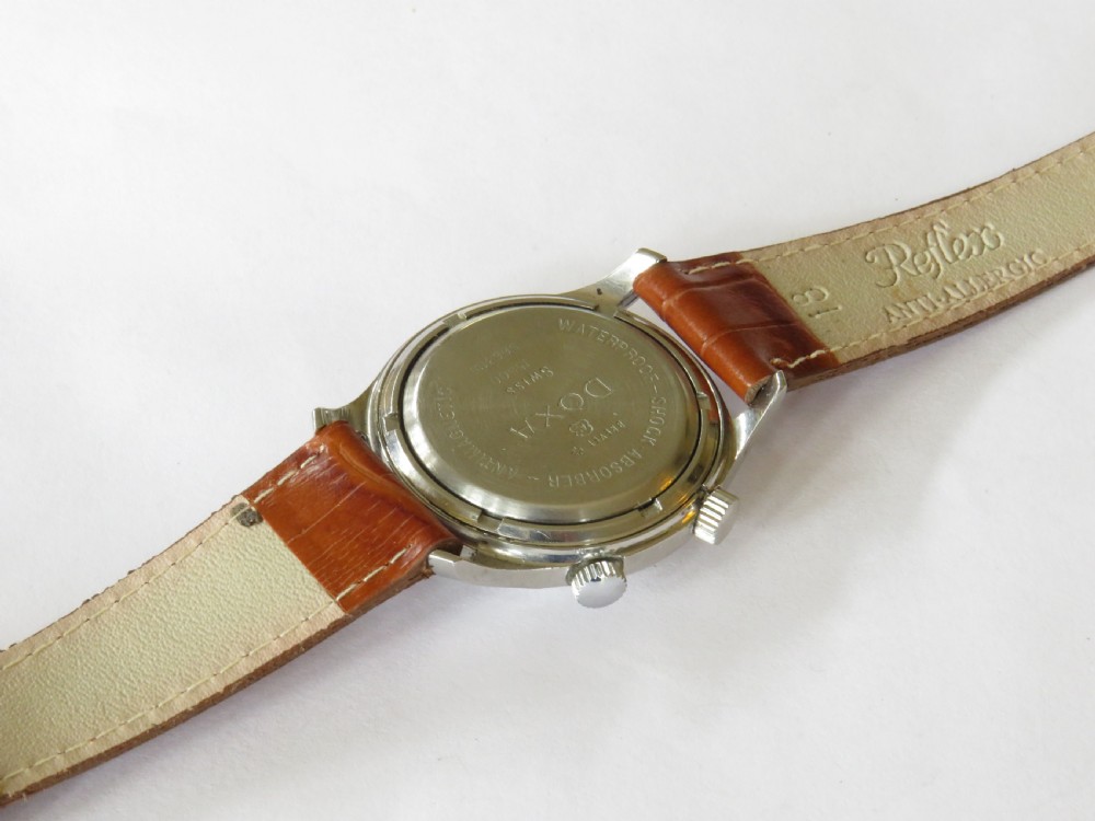 Gents 1950s Doxa cricket alarm watch View IV