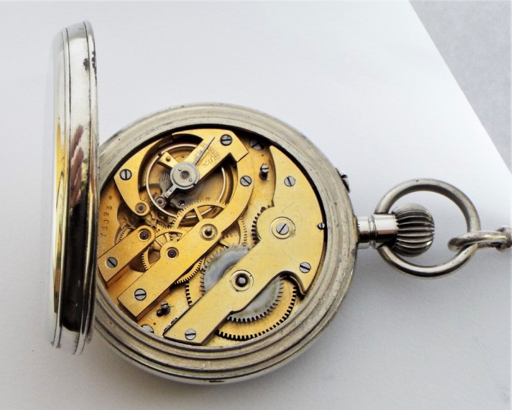 Antique Goliath pocket watch and chain, circa 1910s. View VI