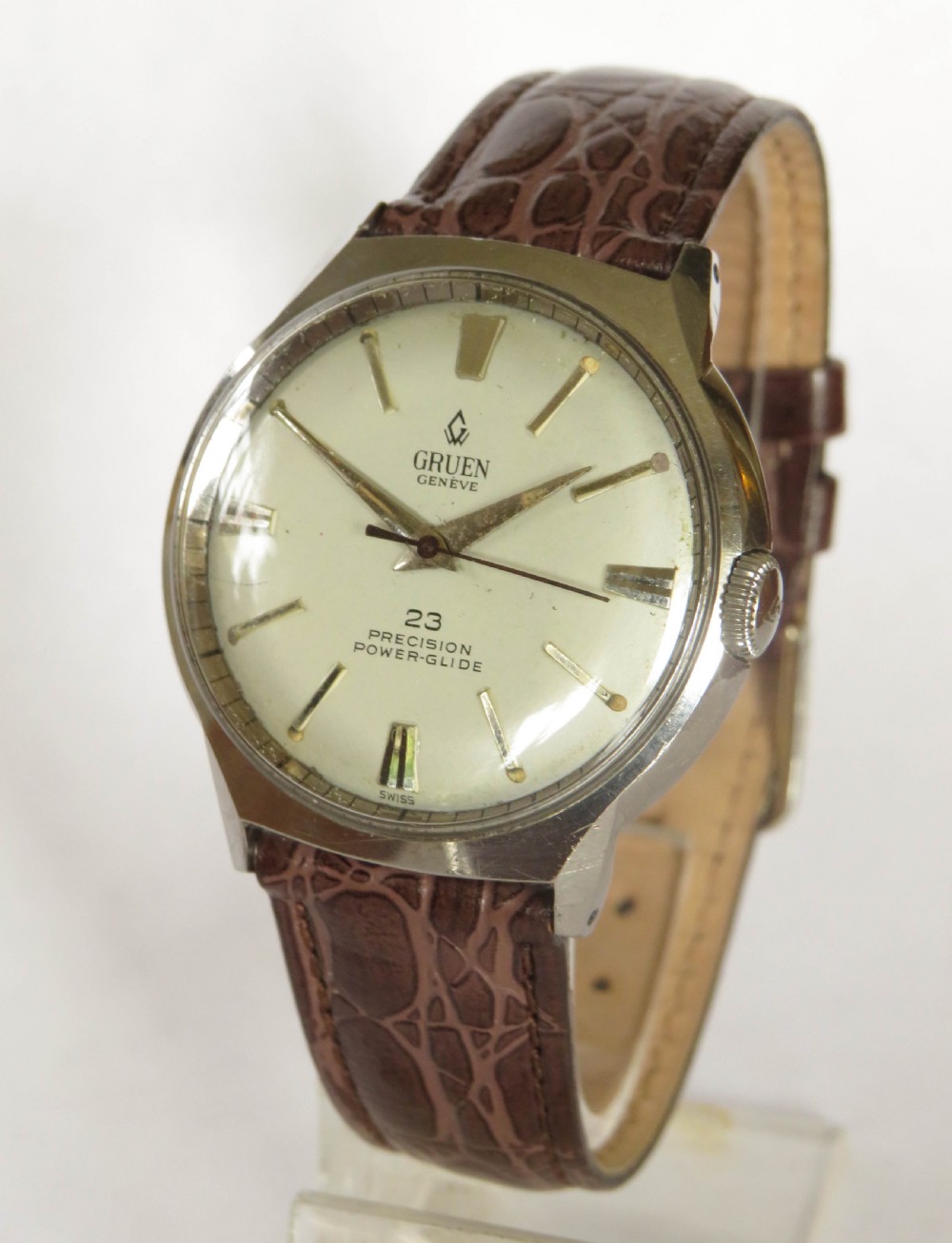 Gents 1950s Gruen Precision Power-Glide automatic wrist watch