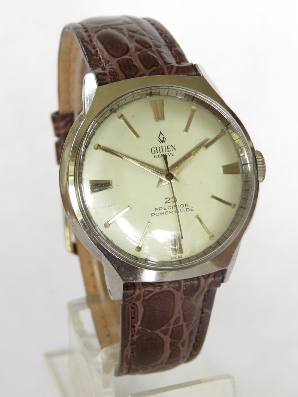 Gents 1950s Gruen Precision Power-Glide automatic wrist watch View II