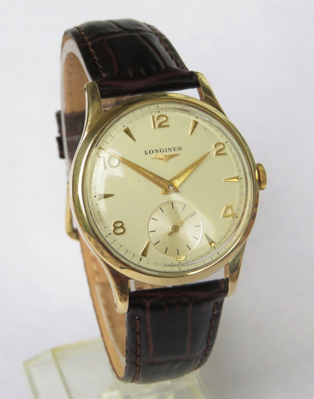 Gents 9ct gold Longines wrist watch, 1958 View II