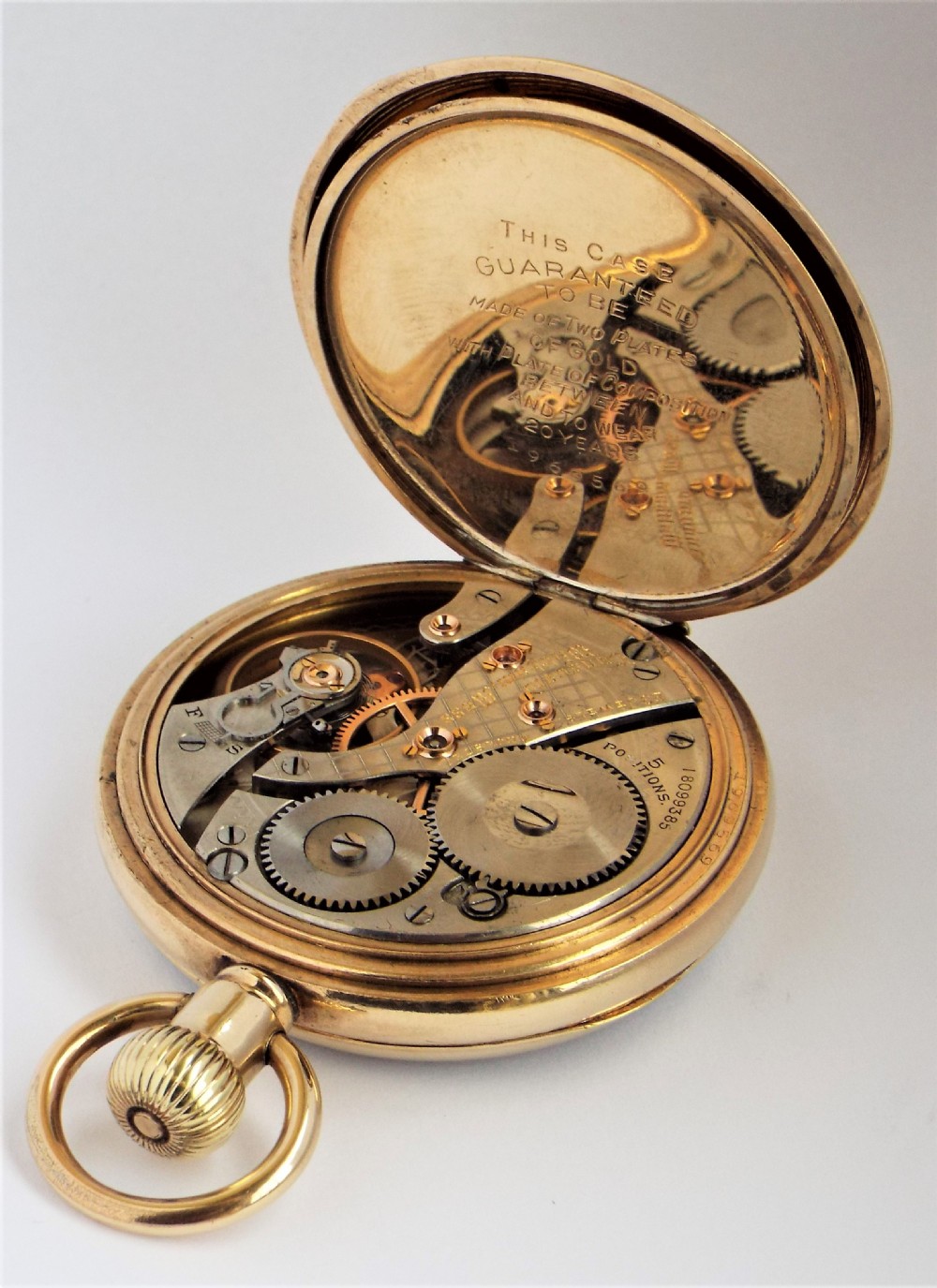 Antique Waltham Vanguard railroad grade pocket watch. View IV