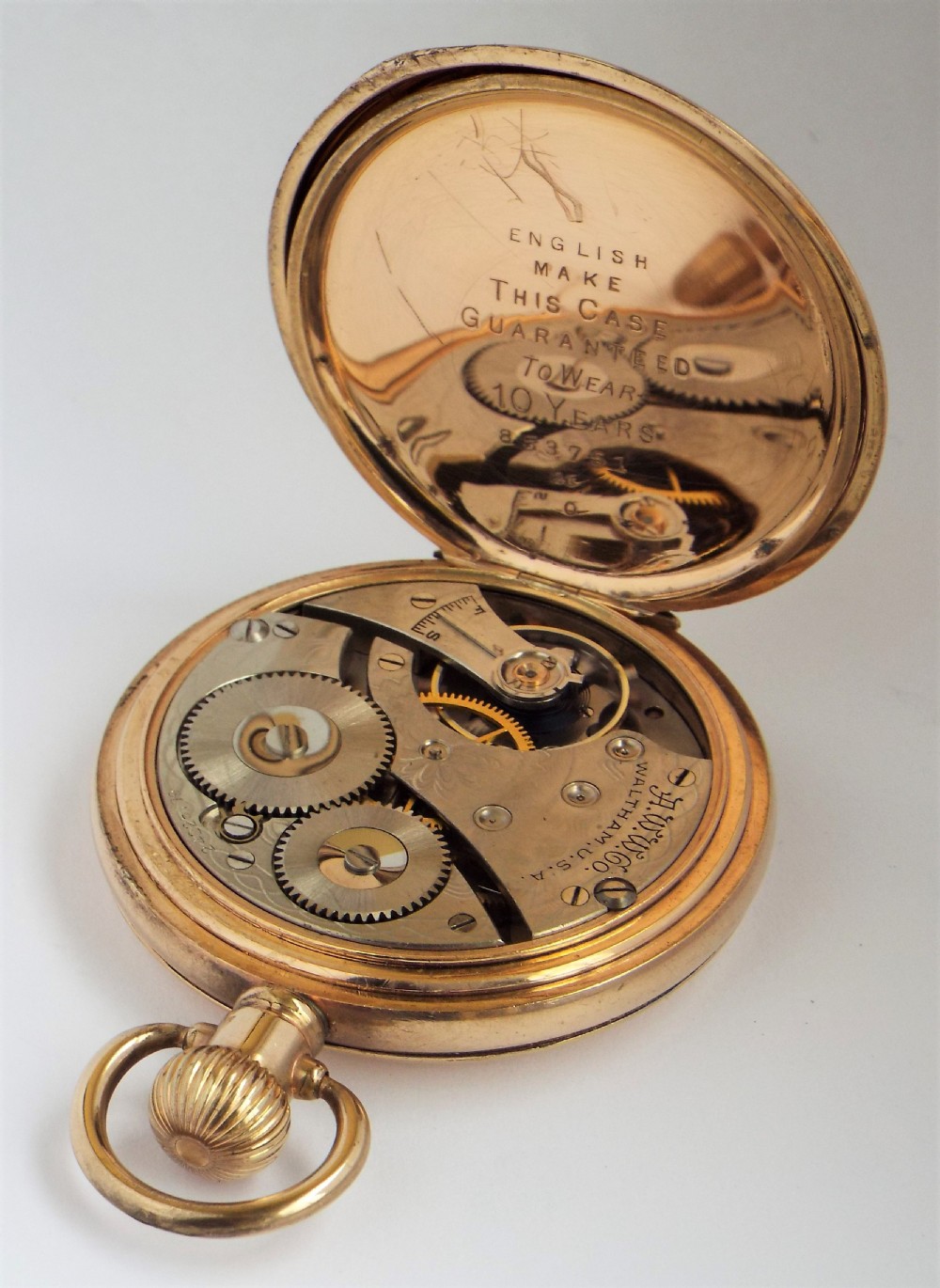 Waltham full hunter pocket watch, 1922. View V