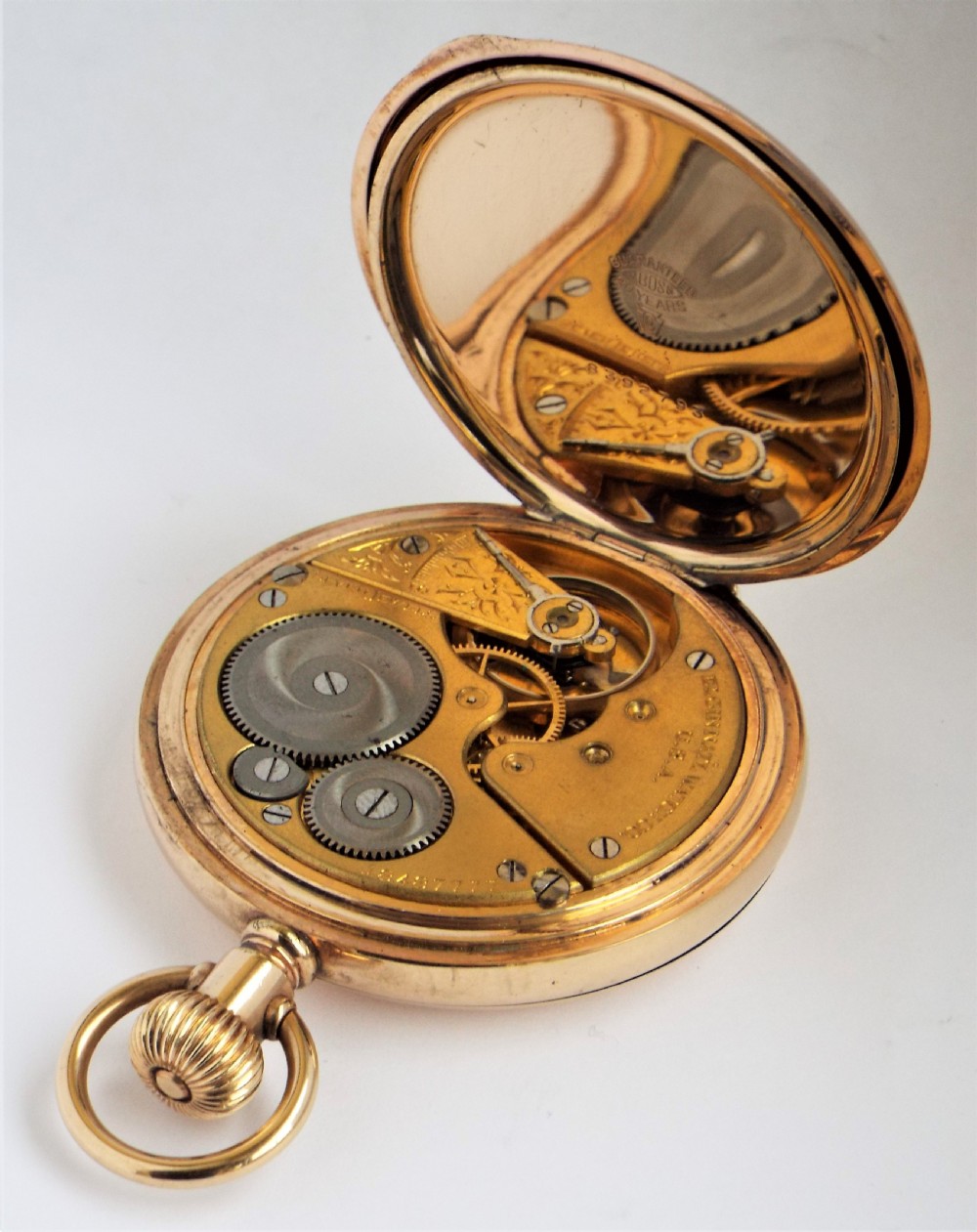Antique 1915 Elgin full hunter pocket watch.   View V