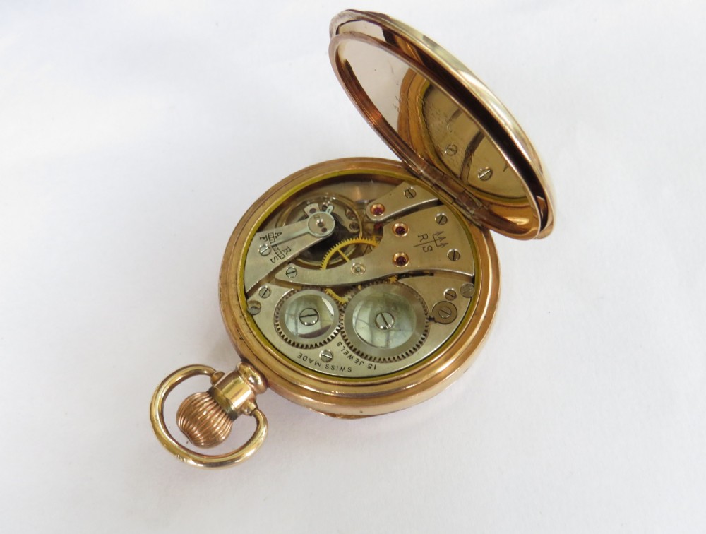 Antique pocket watch by Rotherham & Sons, circa 1920s. View V