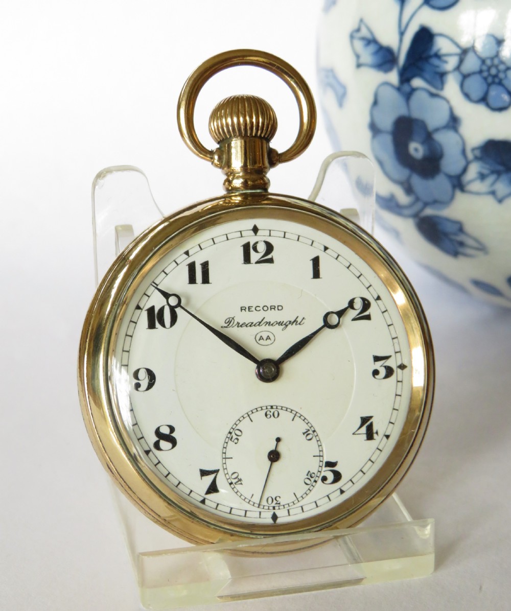 A 1930s Record Dreadnought pocket watch.