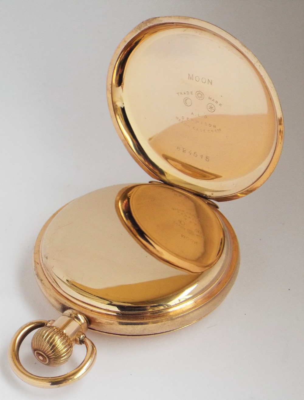 Antique 1920s Elgin full hunter pocket watch.   View IV