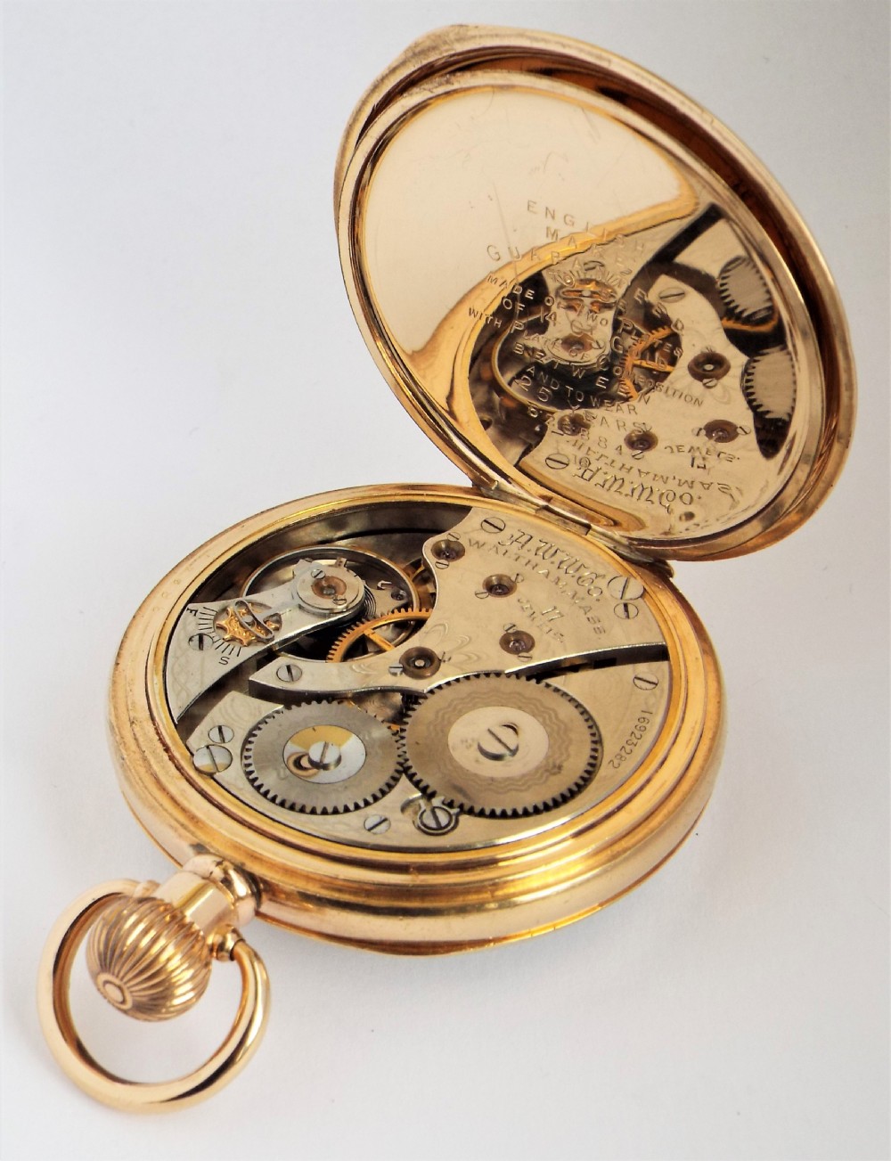 Antique 1908 Waltham pocket watch. View IV
