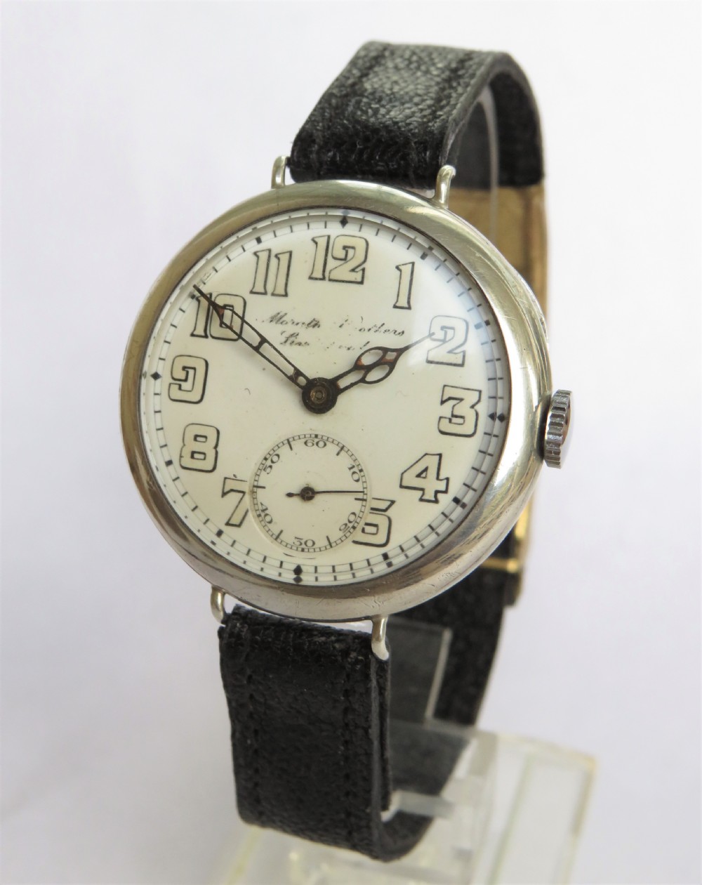Gents antique silver wristwatch, Morath, Liverpool