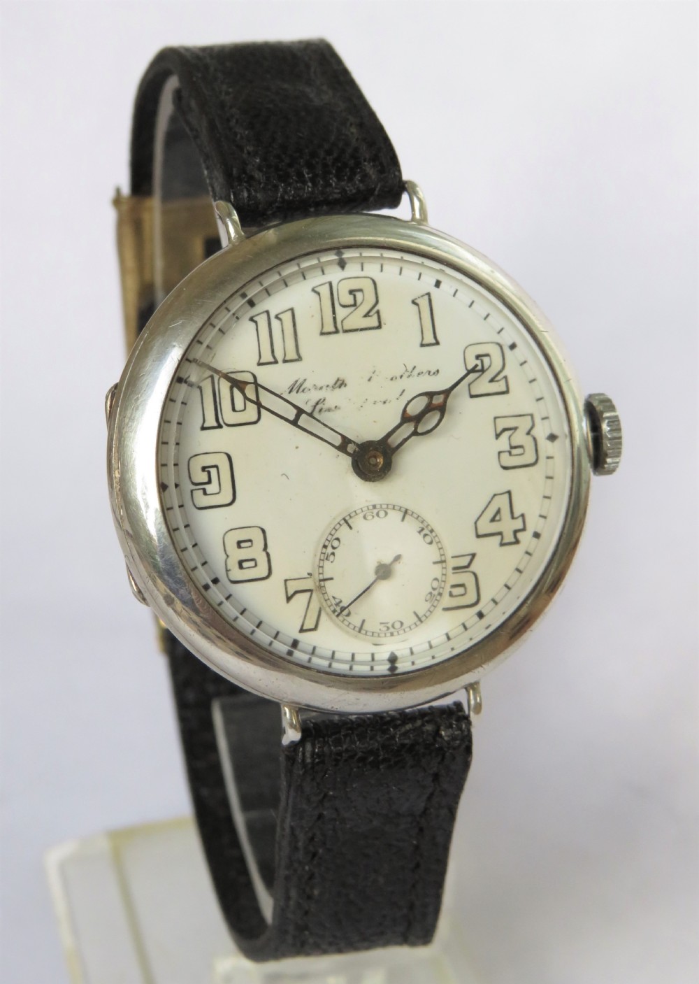 Gents antique silver wristwatch, Morath, Liverpool View II