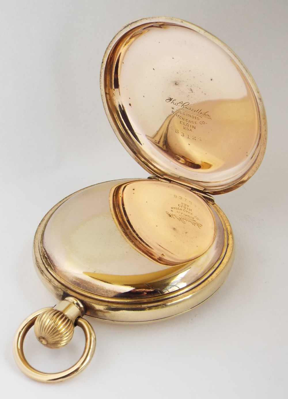 A 1930s Thomas Russell Premier full hunter pocket watch. View IV