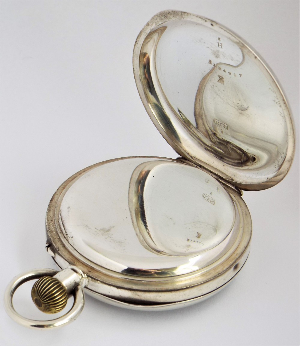 Antique Swiss silver pocket watch. View III