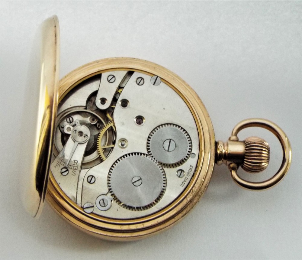 A 1920s Swiss full hunter pocket watch. View VI