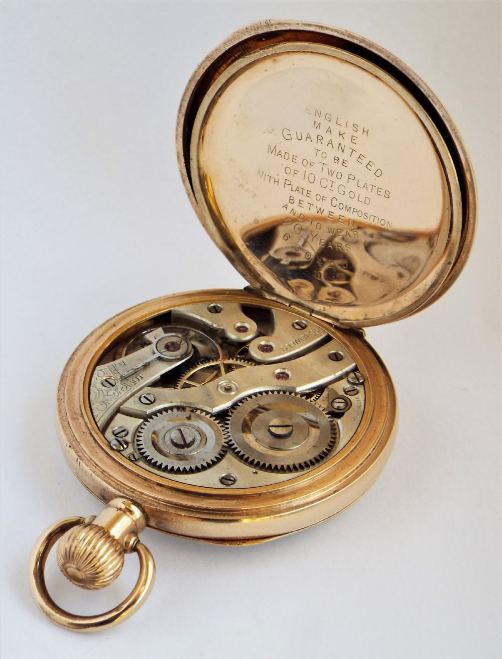 1920s Electa stem winding pocket watch View III
