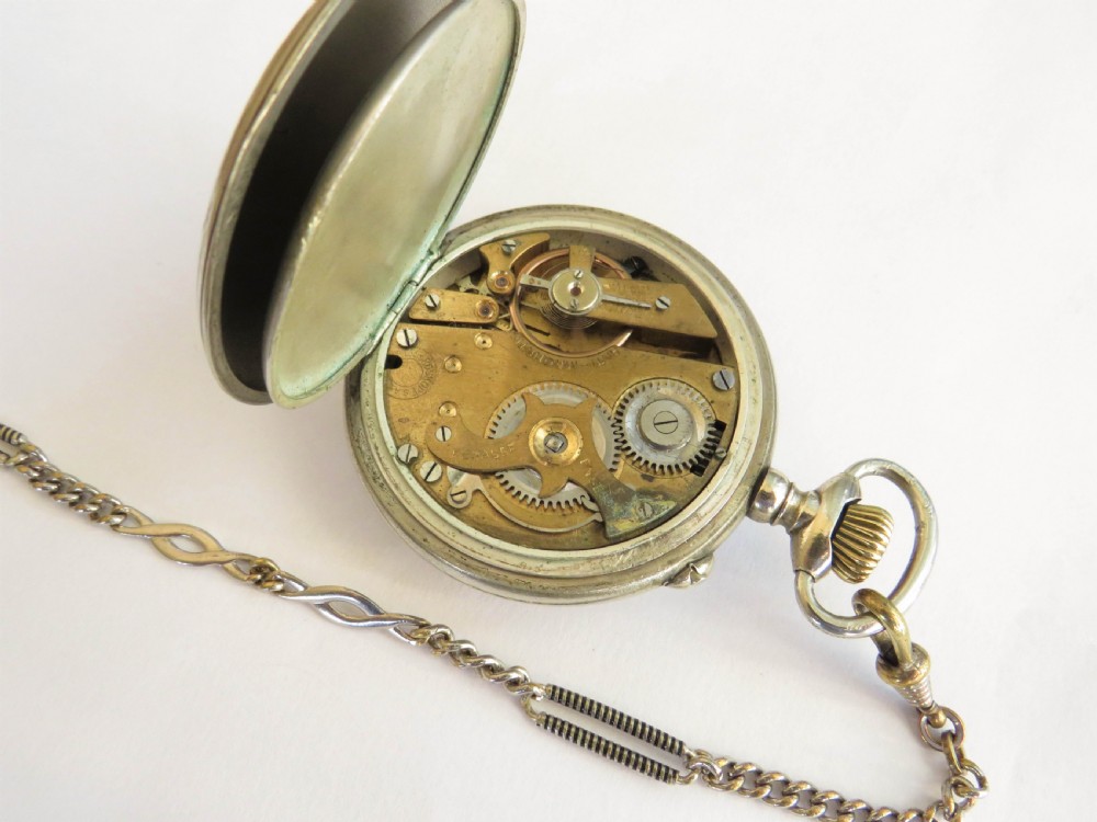 Antique Louis Roskopf pocket watch and chain View II