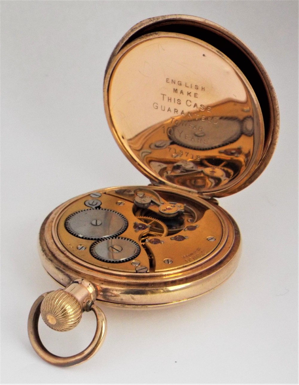 A 1930s Denco half hunter pocket watch. View V