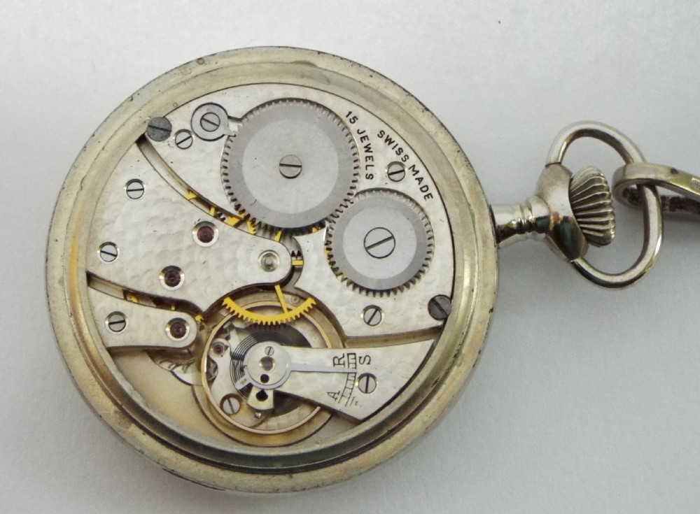 Antique Revue pocket watch & chain. View IV