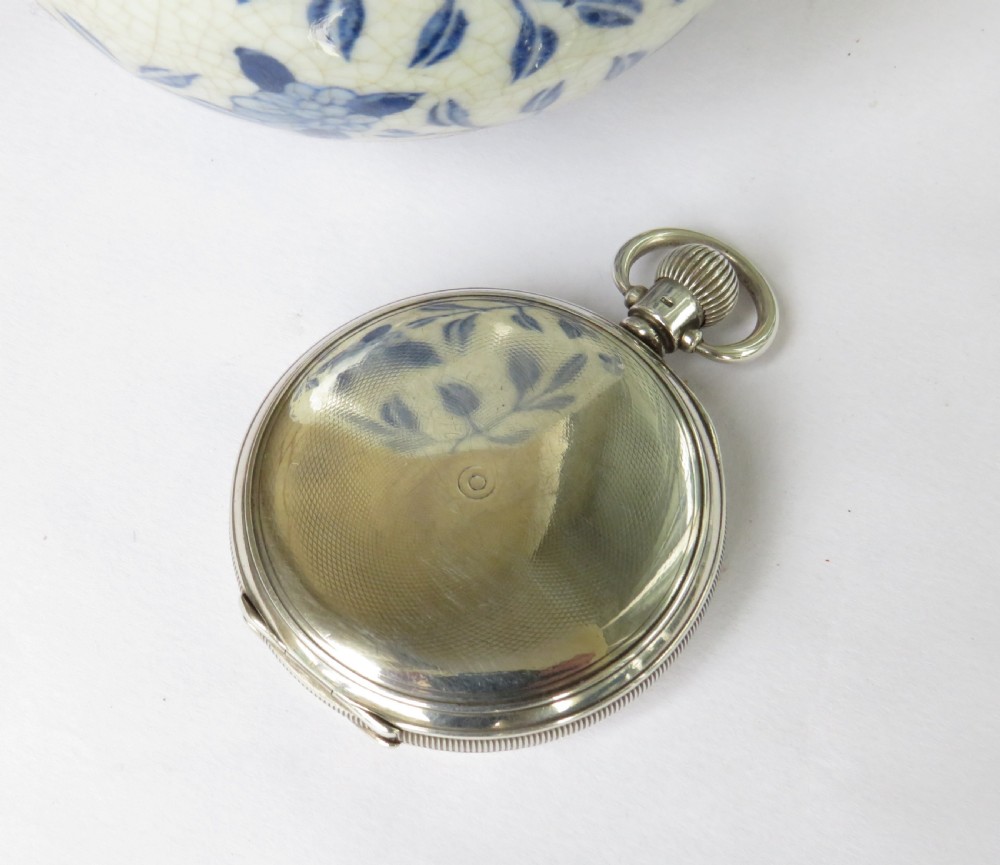 1922 silver Waltham full hunter pocket watch View III