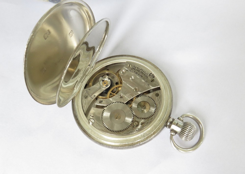 1922 silver Waltham full hunter pocket watch View IV