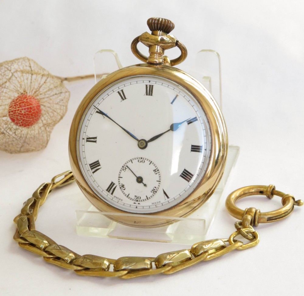 Antique Henry Sandoz Admiral pocket watch and chain