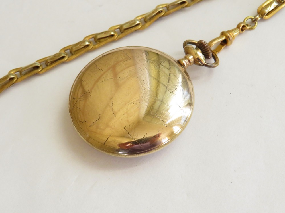 Antique Henry Sandoz Admiral pocket watch and chain View III