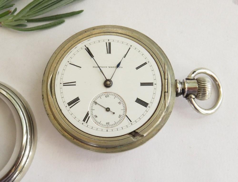 Antique Hampden pocket watch, 1881 View III