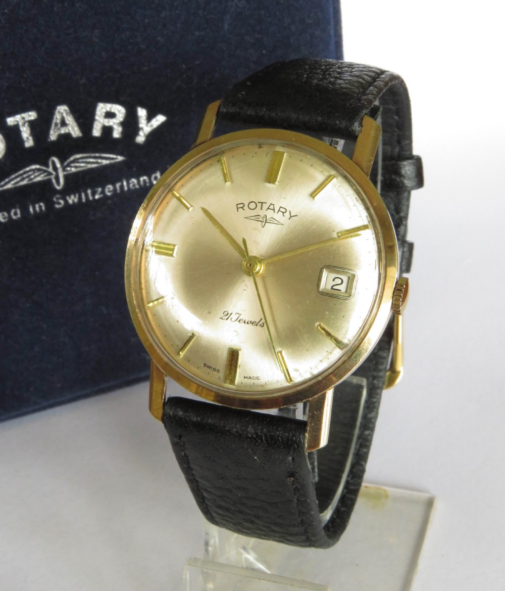 Gents 9ct gold Rotary wrist watch, 1965