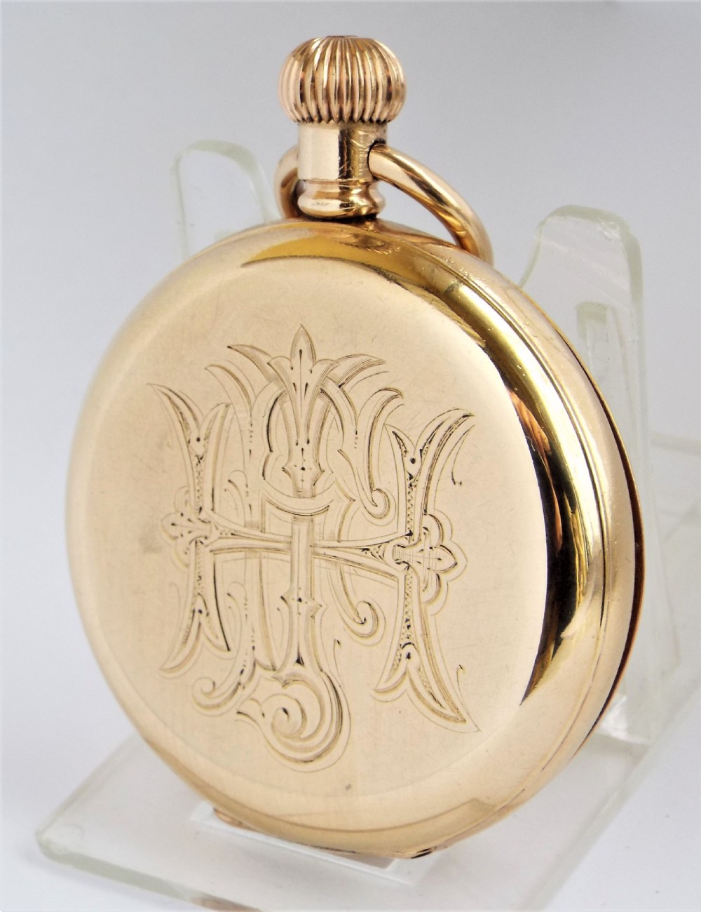 Antique 1907 Waltham full hunter pocket watch. View II