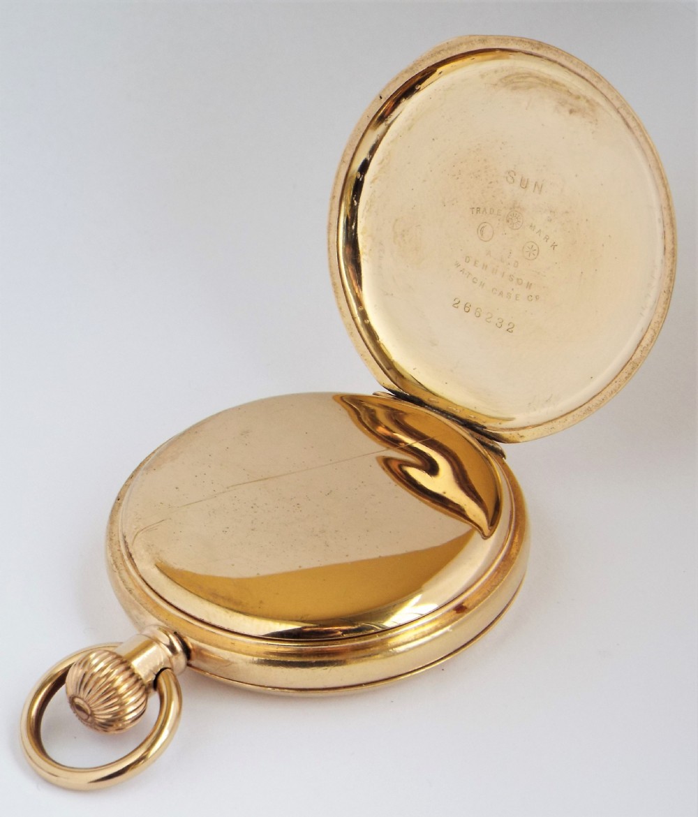 Antique 1907 Waltham full hunter pocket watch. View IV