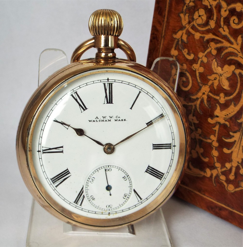 Antique 1895 Waltham stem winding pocket watch.