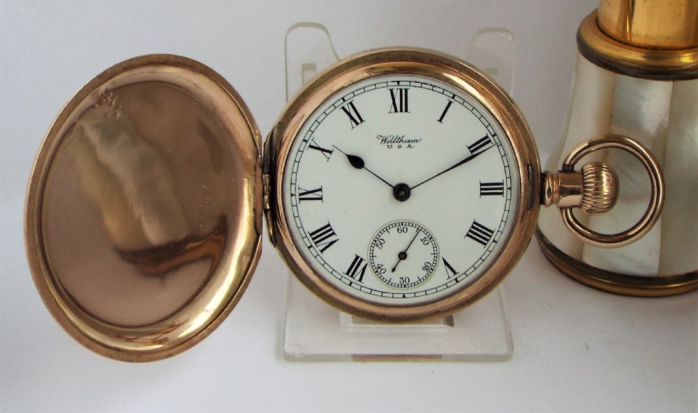 1920s Waltham Traveler full hunter pocket watch.