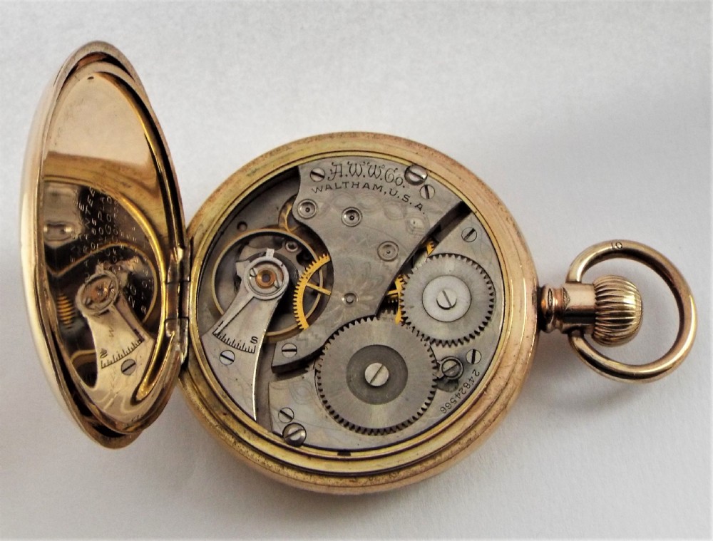 1920s Waltham Traveler full hunter pocket watch. View VI