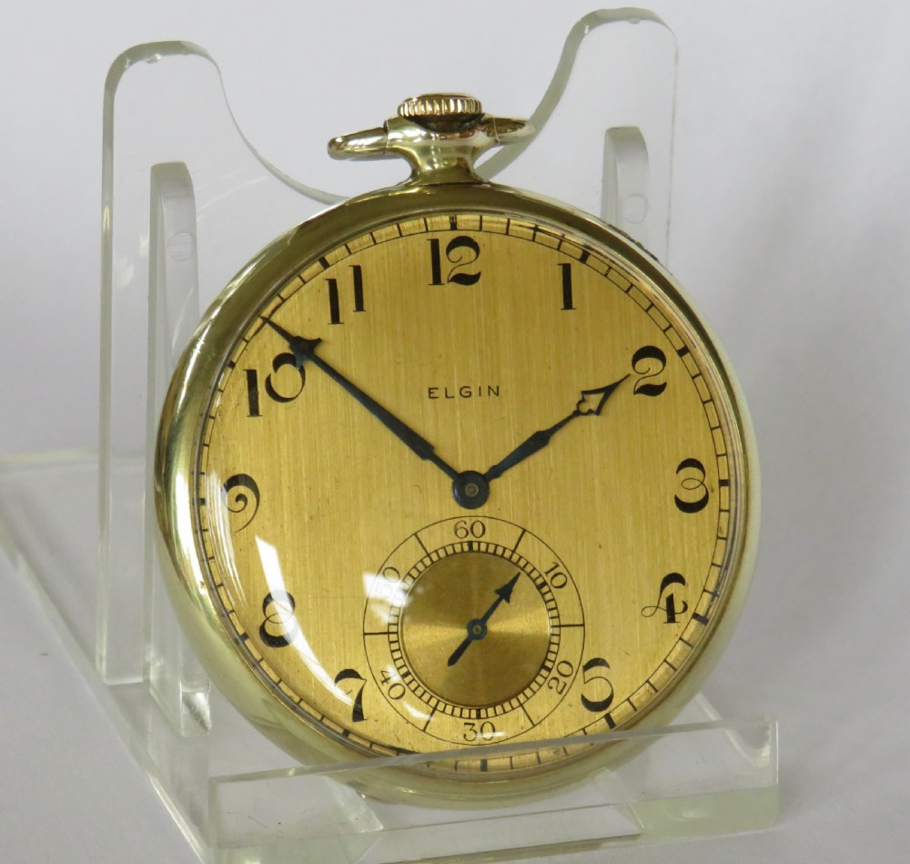 Vintage 1920s Elgin pocket watch.