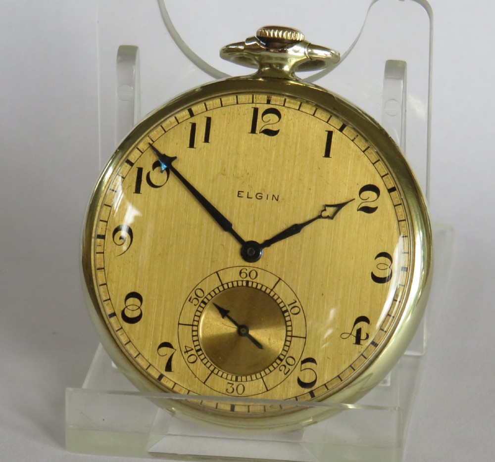 Vintage 1920s Elgin pocket watch. View II