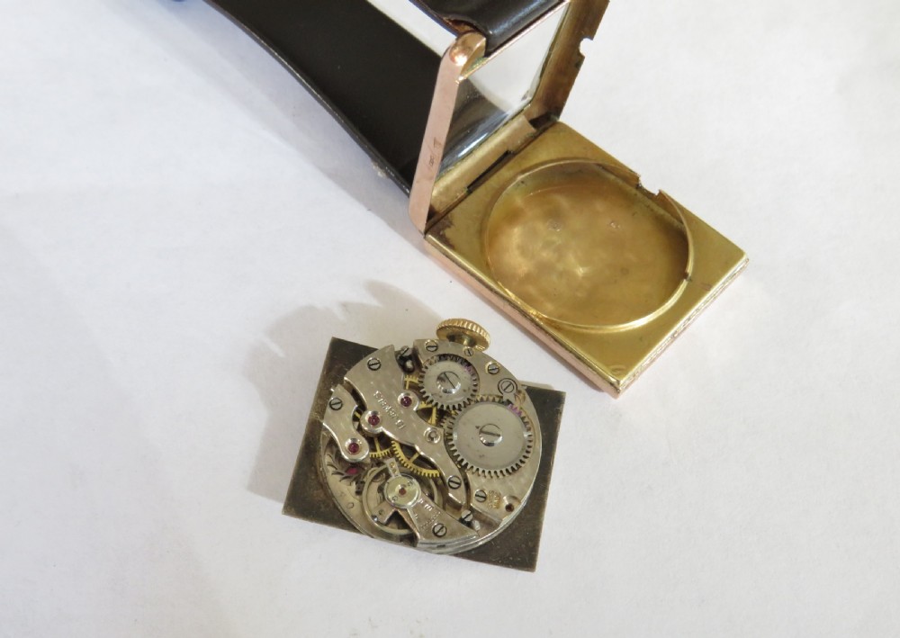 Gents 9ct rose gold wrist watch, 1928 View III