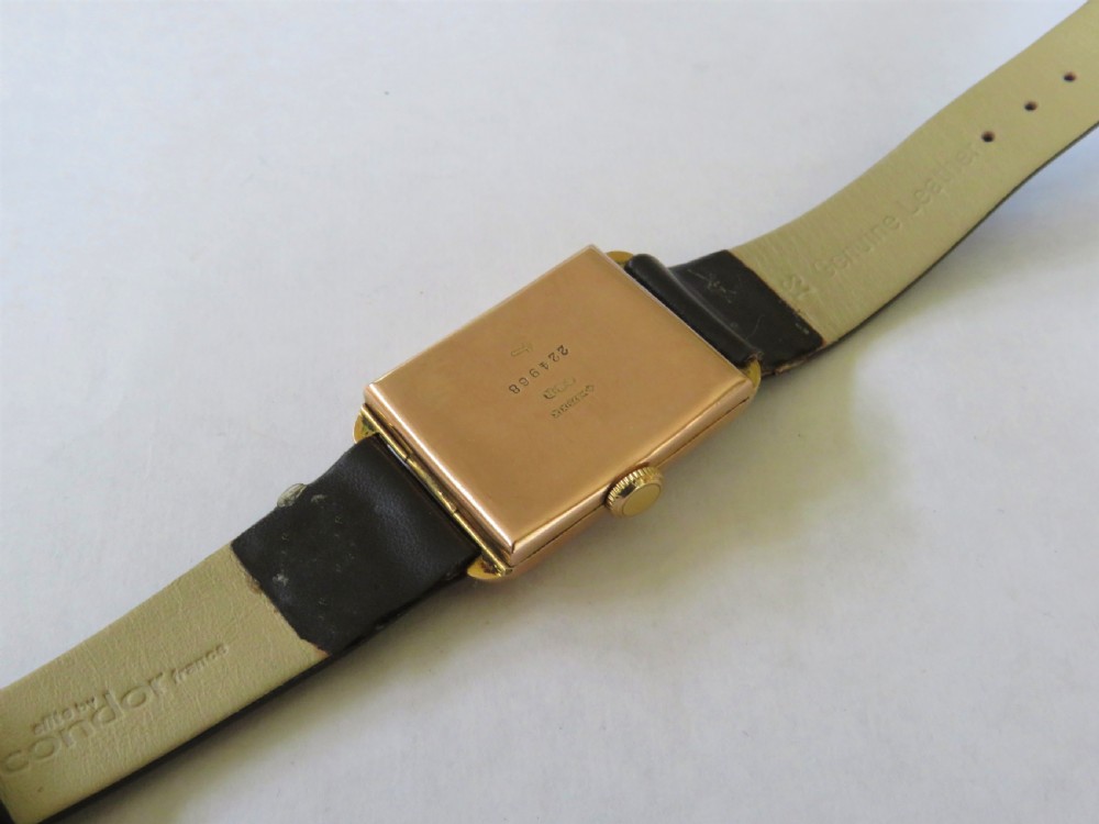 Gents 9ct rose gold wrist watch, 1928 View IV