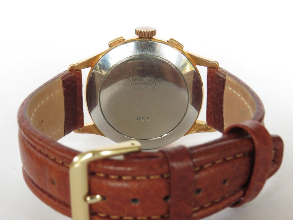 Gents 1950s Sada chronograph wrist watch View IV