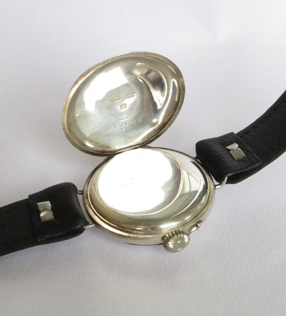 Gents WW1 silver trench watch View IV