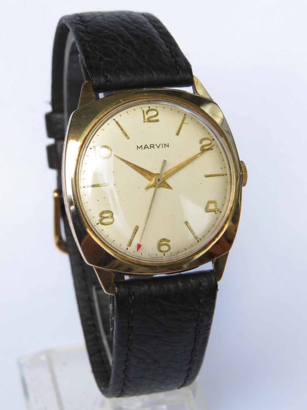 Gents 1950s 9ct gold Marvin wrist watch