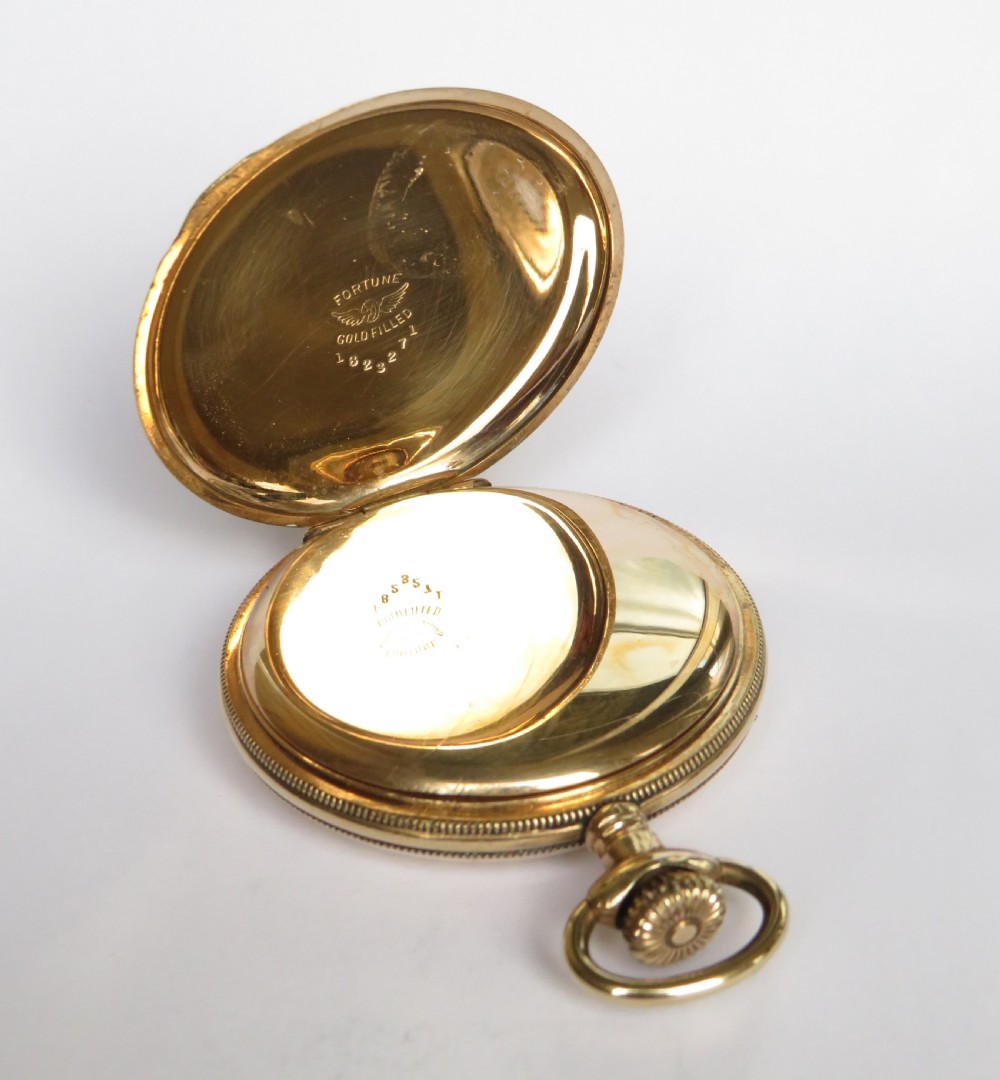 Antique ornate Cyma full hunter pocket watch View III
