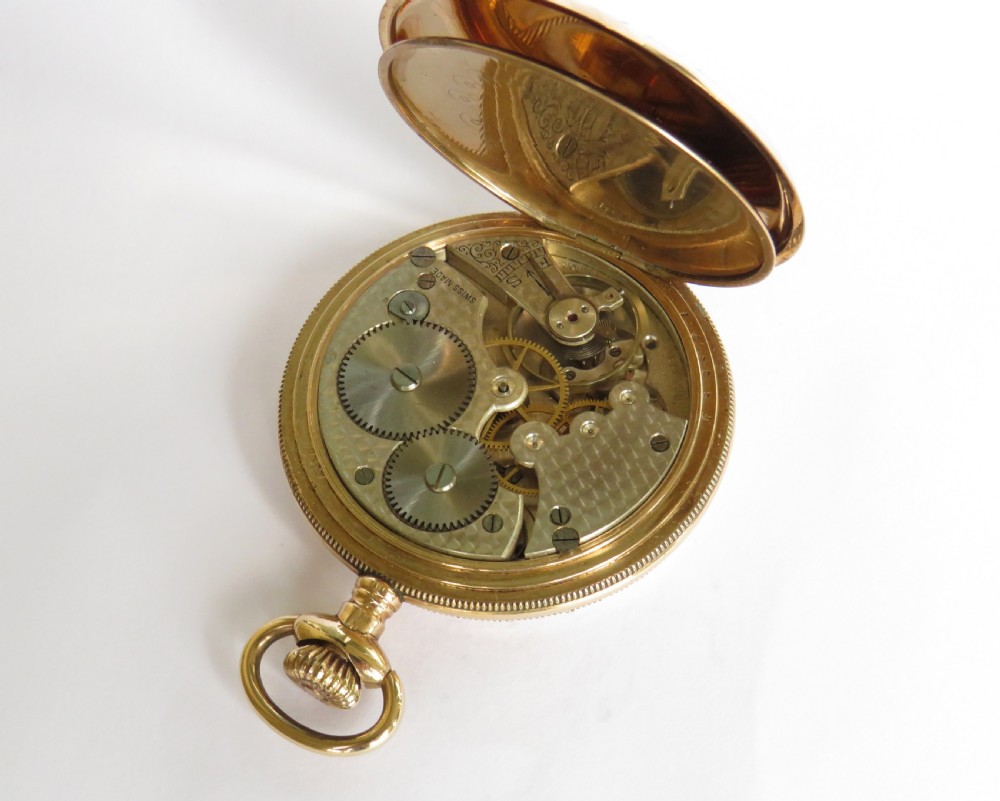 Antique ornate Cyma full hunter pocket watch View V
