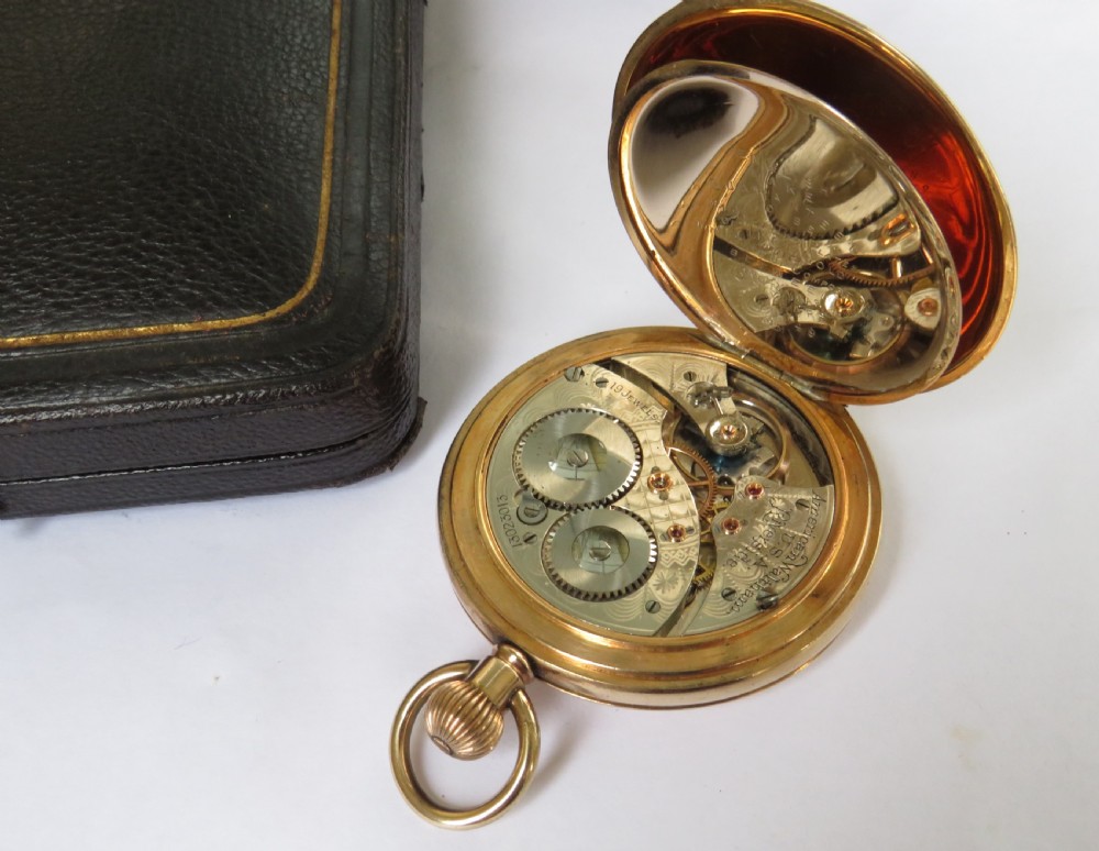 Antique 1903 Waltham Riverside half hunter pocket watch View III
