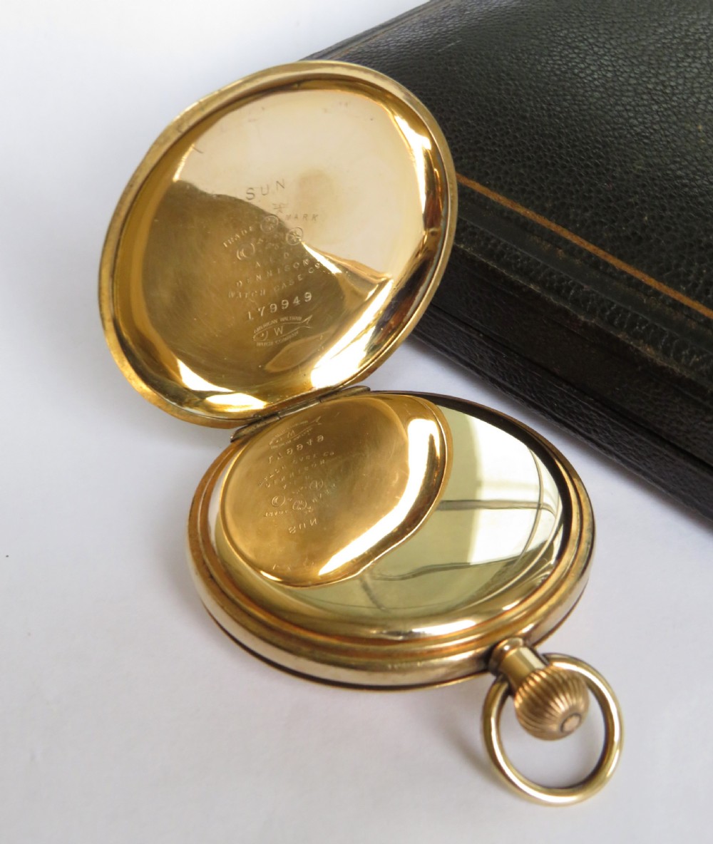 Antique 1903 Waltham Riverside half hunter pocket watch View IV